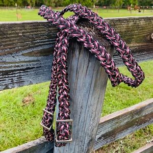 NEW Black, Silver, Hot Pink, White 9 Strand 7.5’ Braided Paracord Reins